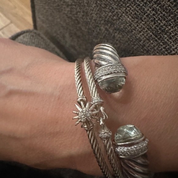 David Yurman silver bracelet Starburst with diamonds - Picture 15 of 15